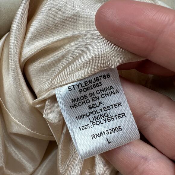 Entro Ivory Quilted Winter Full Zip Sleeveless Outdoor Casual Chic Vest Large - Picture 11 of 16